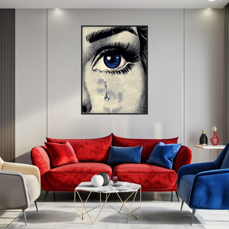 Frau Auge Träne Poster
