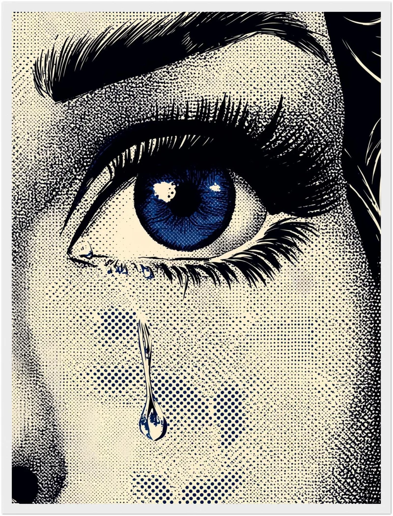 Frau Auge Träne Poster