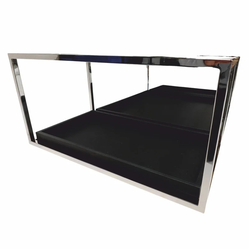 Casa Padrino Luxus Couchtisch Silber / Schwarz 160 cm - Wohnzimmer Möbel