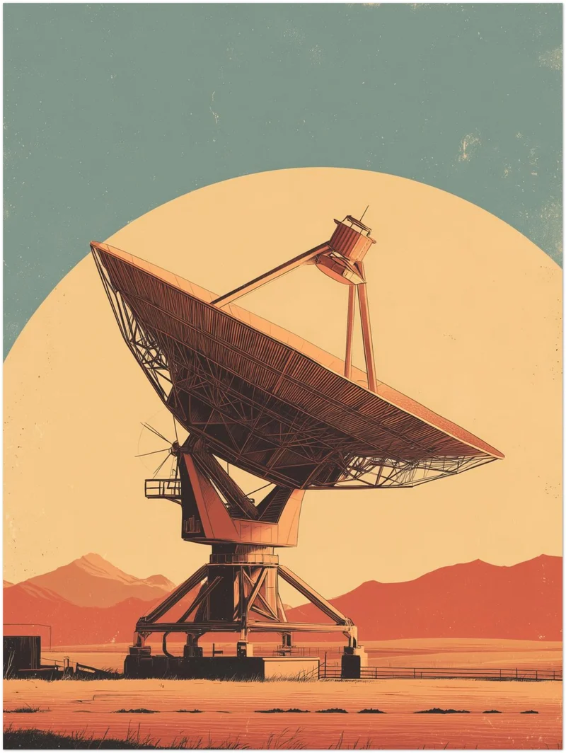 Parabolantenne Wüstenlandschaft Leinwandbild