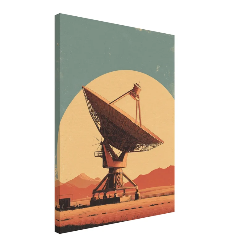 Parabolantenne Wüstenlandschaft Leinwandbild