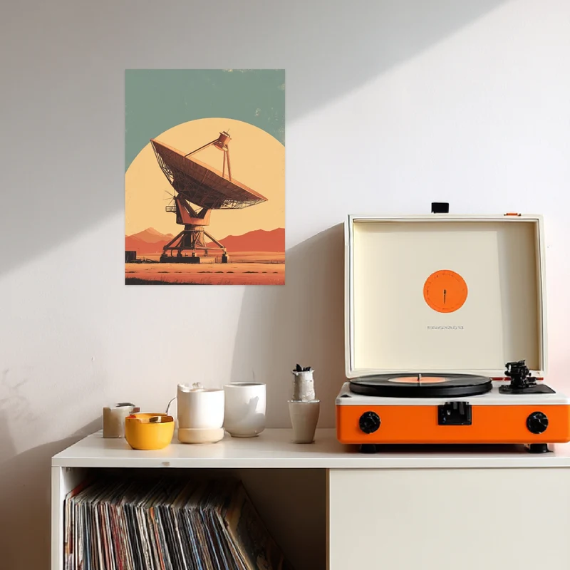 Parabolantenne Wüstenlandschaft Poster