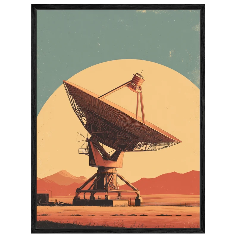 Parabolantenne Wüstenlandschaft Leinwandbild