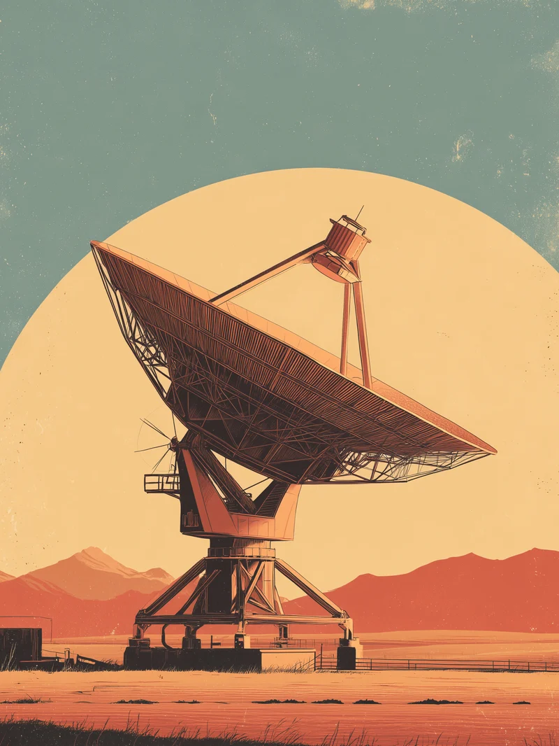 Parabolantenne Wüstenlandschaft Poster