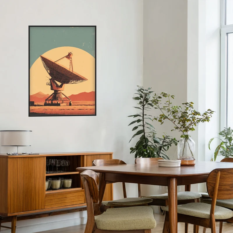 Parabolantenne Wüstenlandschaft Poster