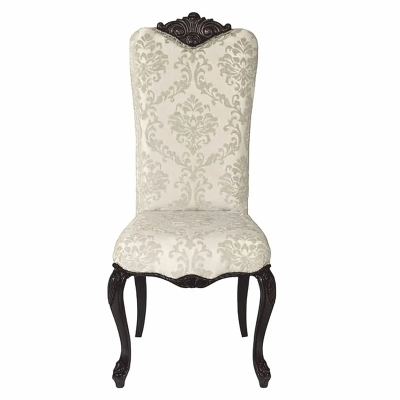 Casa Padrino Luxus Barock Esszimmer Stuhl 4er Set Hellgrau / Schwarz - Barockstil Möbel