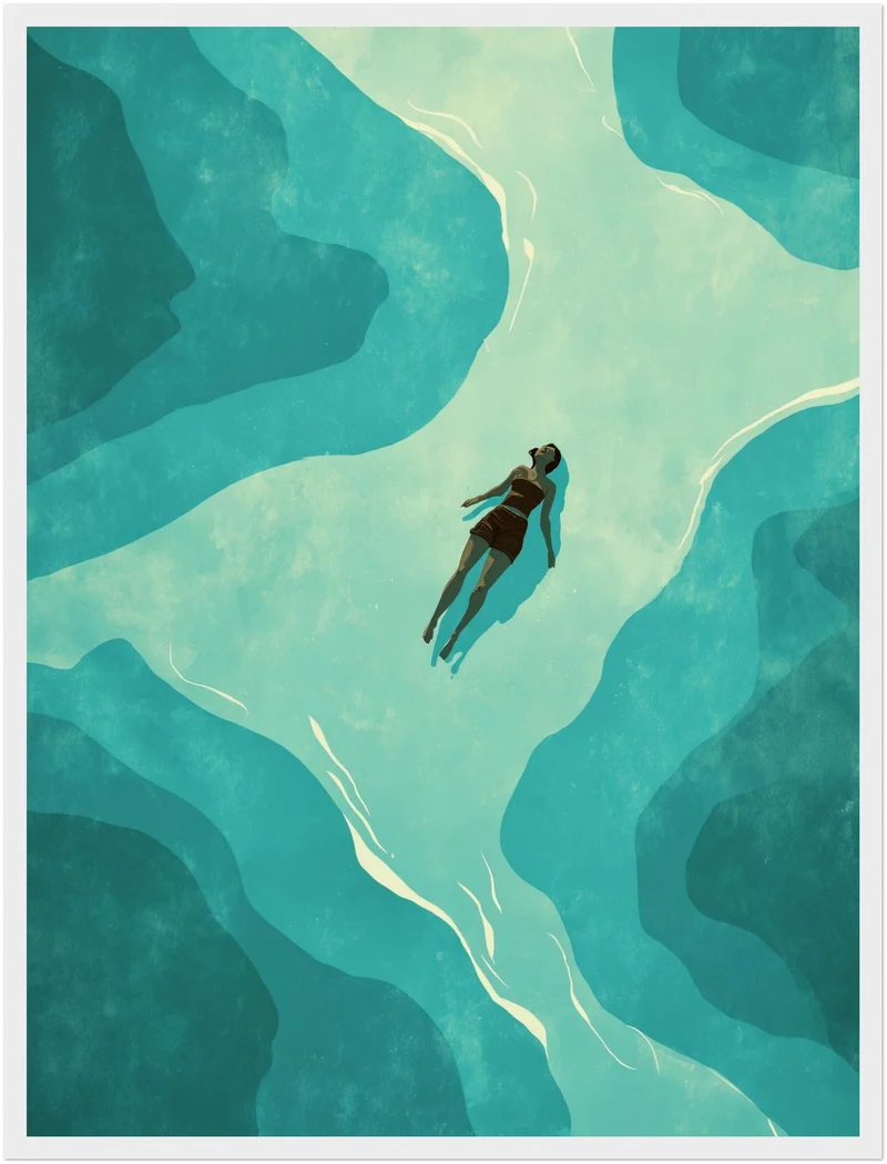 Schwimmende Person Wasser Poster