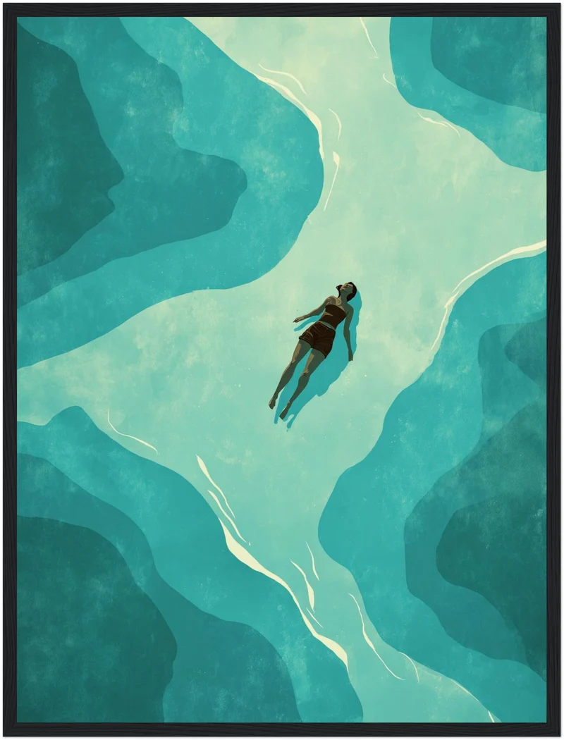 Schwimmende Person Wasser Poster