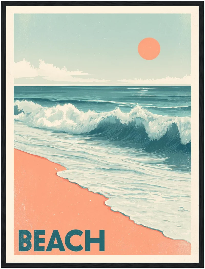 Sonnenuntergang am Strand Poster