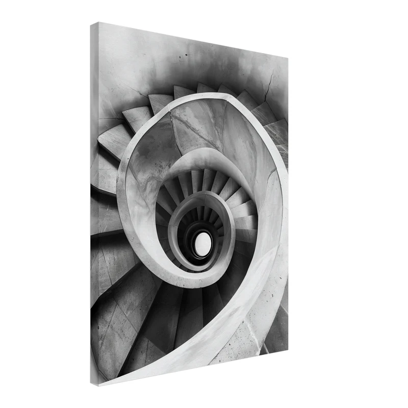 Spiraltreppe Draufsicht Leinwandbild
