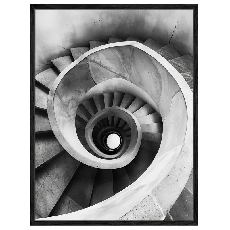 Spiraltreppe Draufsicht Leinwandbild