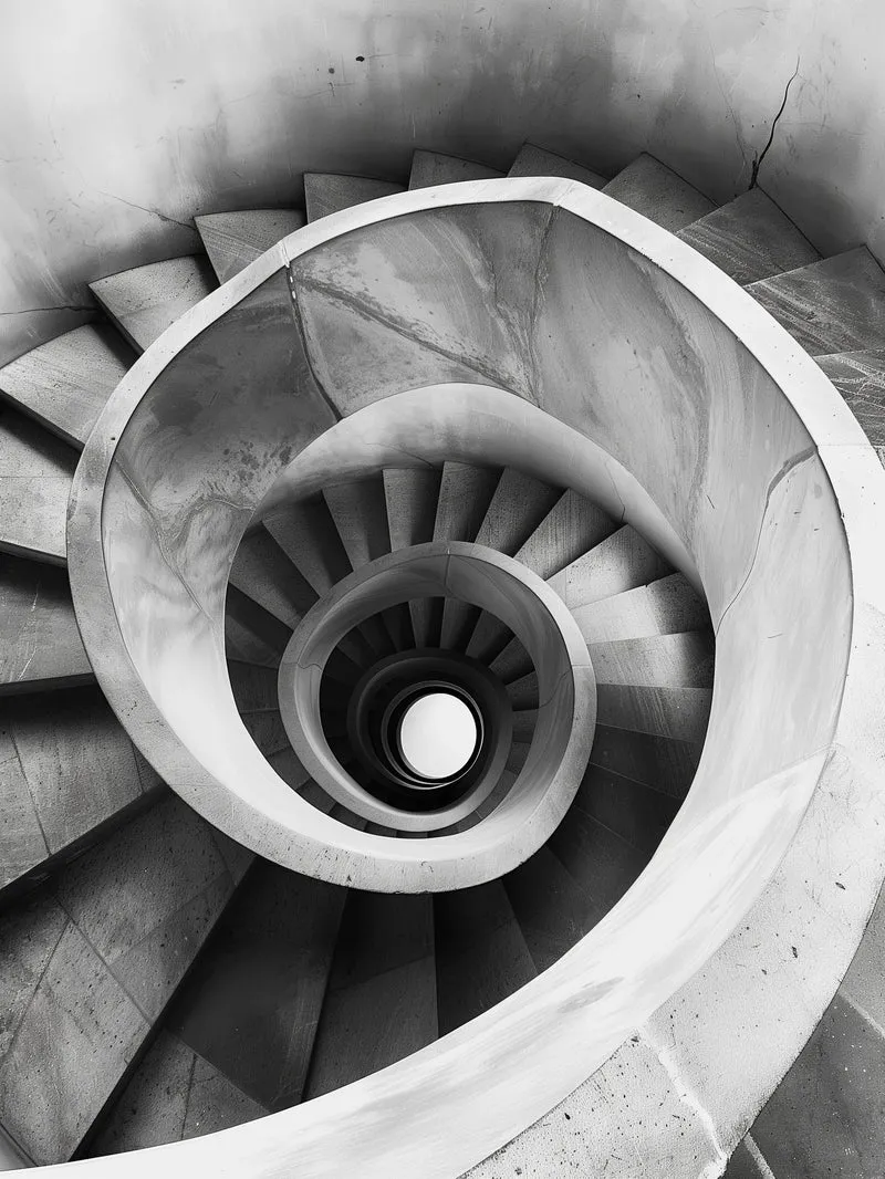 Spiraltreppe Draufsicht Poster