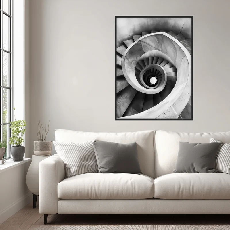 Spiraltreppe Draufsicht Poster