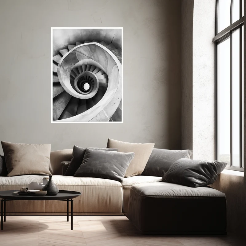 Spiraltreppe Draufsicht Poster