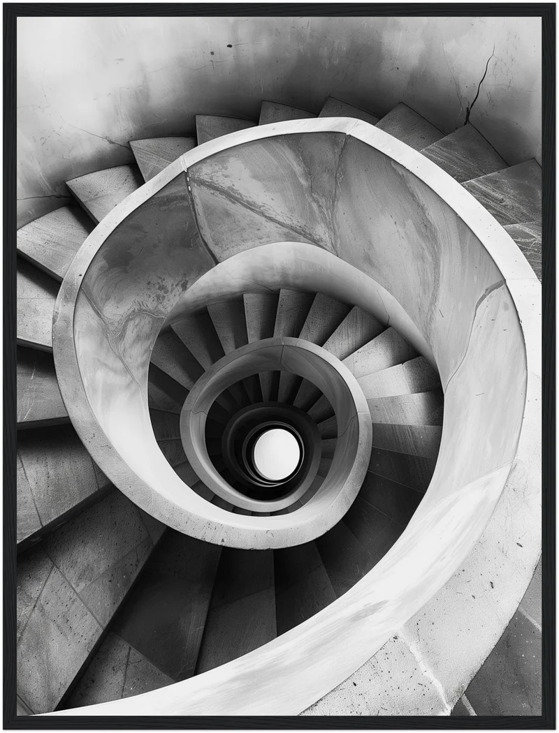 Spiraltreppe Draufsicht Poster