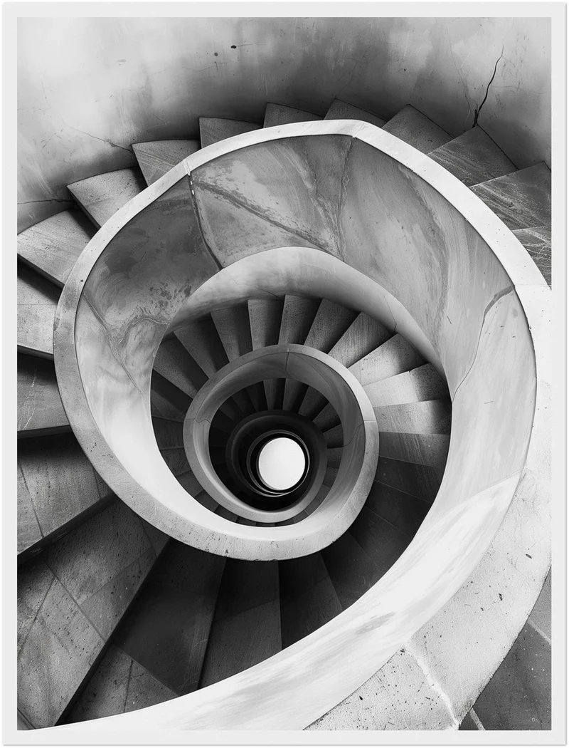 Spiraltreppe Draufsicht Poster