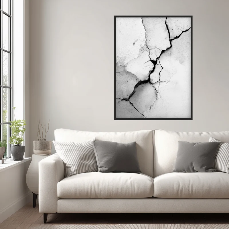 Riss in Wand Leinwandbild
