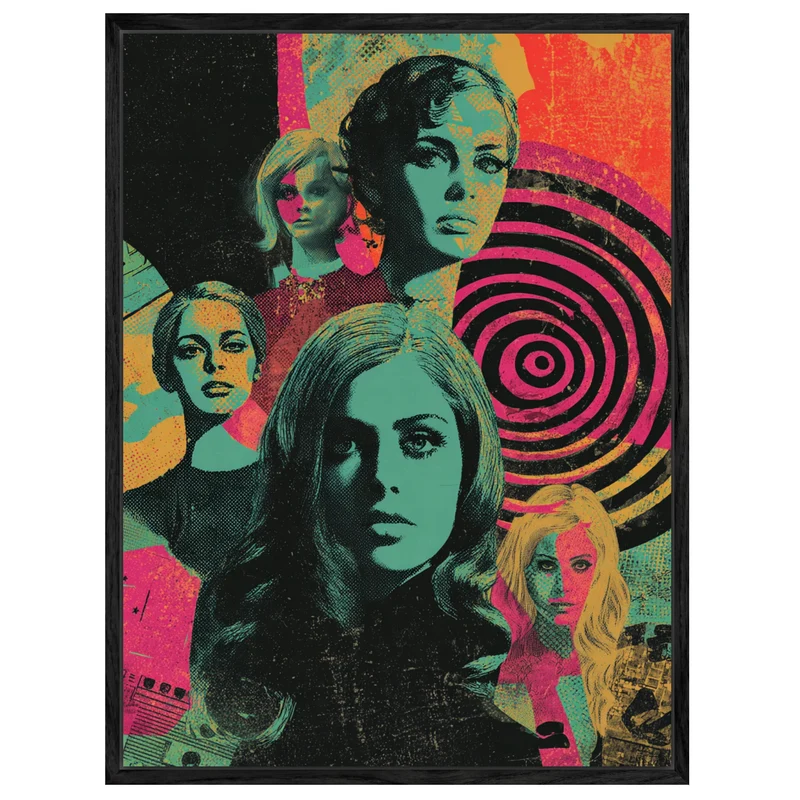 Bunte Gesichter der Vergangenheit Leinwandbild