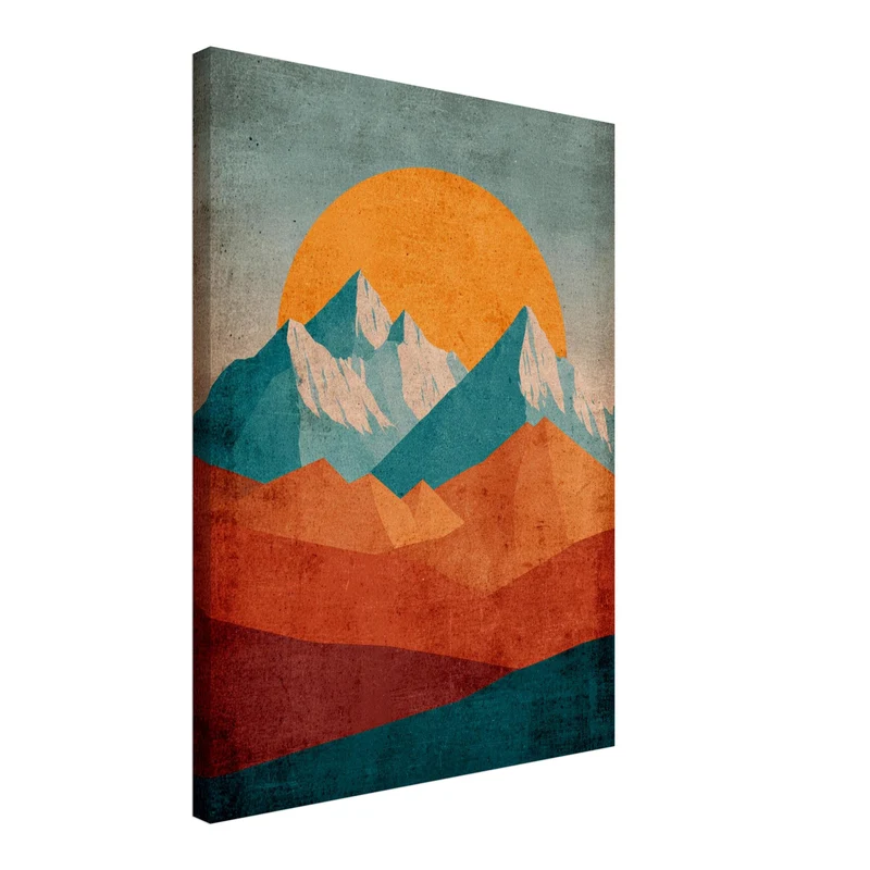 Berglandschaft im Abendrot Leinwandbild