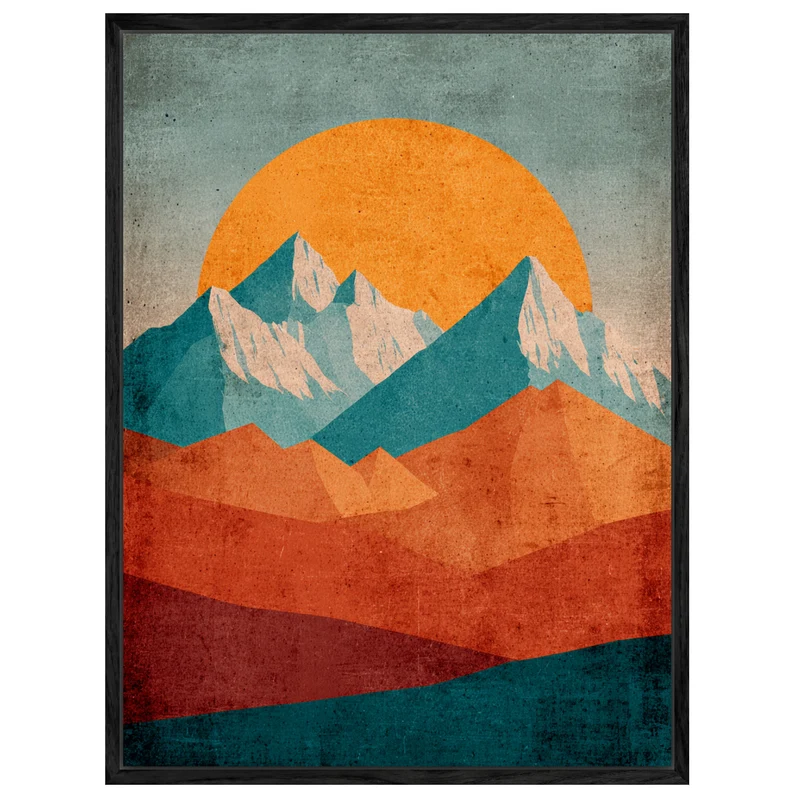 Berglandschaft im Abendrot Leinwandbild