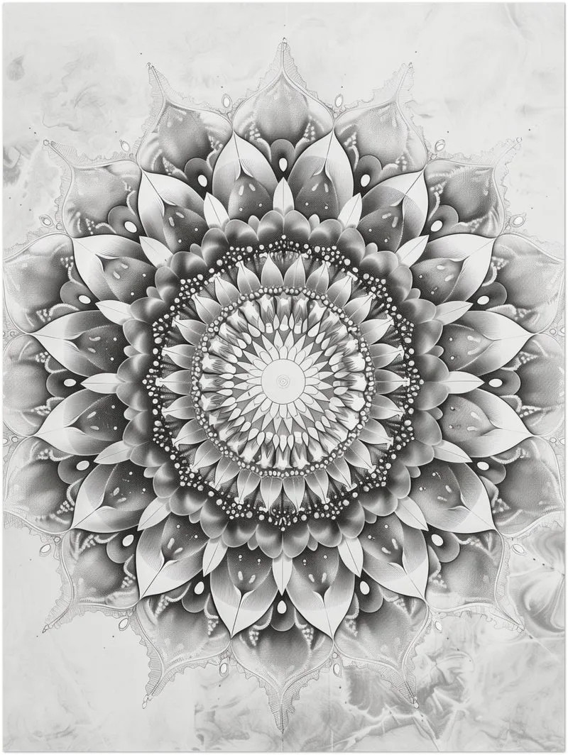 Schwarze und weiße Blüte Leinwandbild
