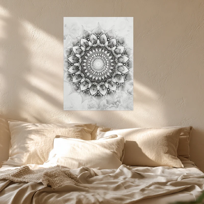 Schwarze und weiße Blüte Leinwandbild