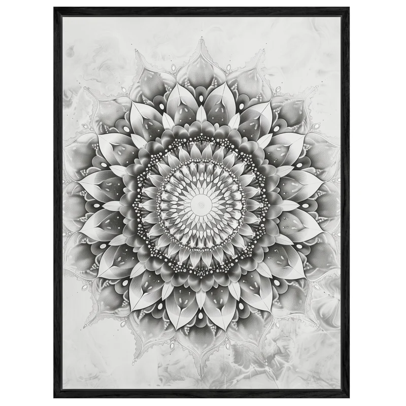 Schwarze und weiße Blüte Leinwandbild