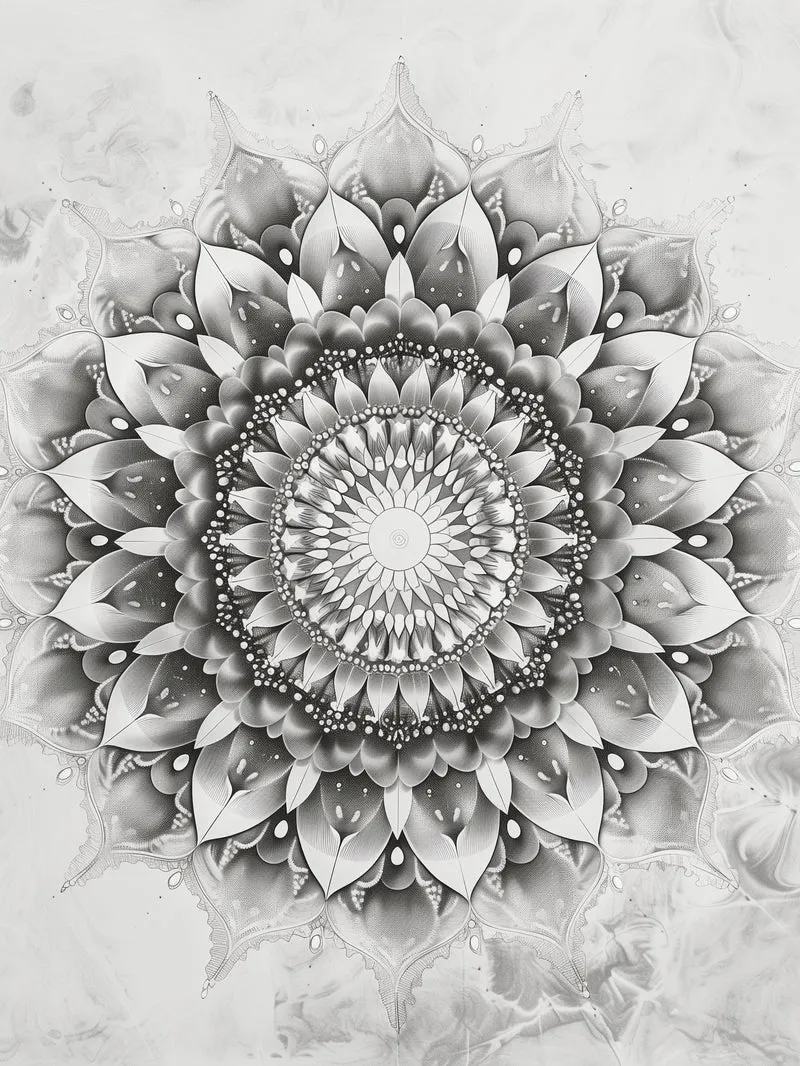 Schwarze und weiße Blüte Poster