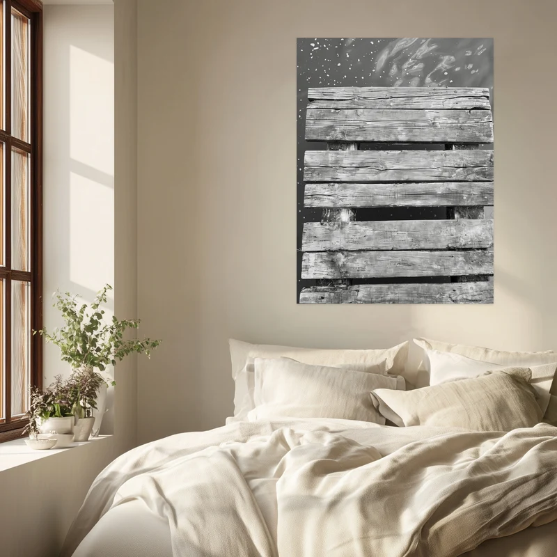 Verwitterter Holzsteg Poster