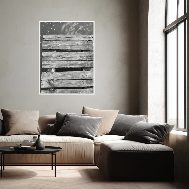 Verwitterter Holzsteg Poster