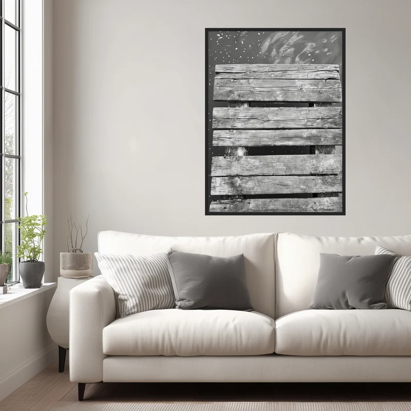 Verwitterter Holzsteg Poster