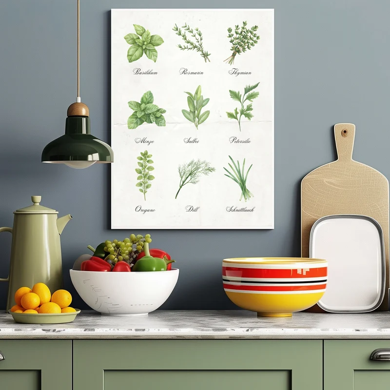 Kräuter Illustration Set Poster