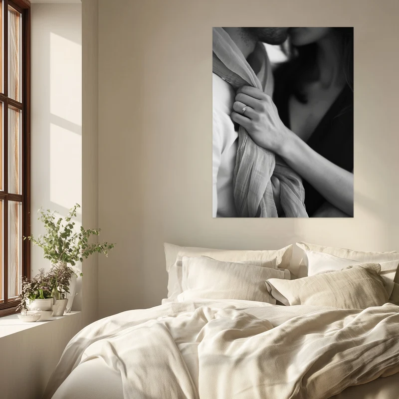 Paar mit Verlobungsring Poster