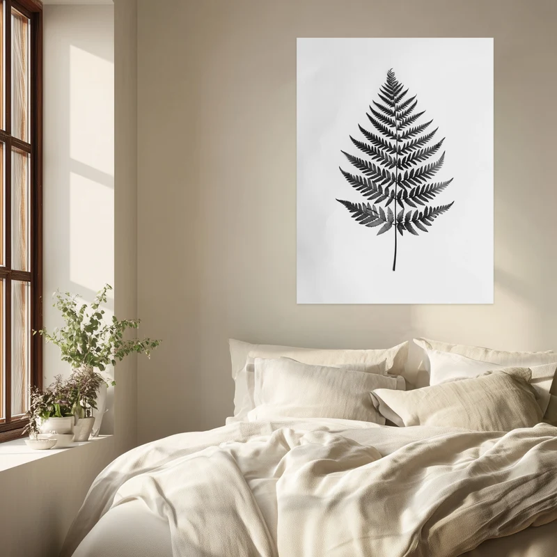 Farnblatt Silhouette Poster