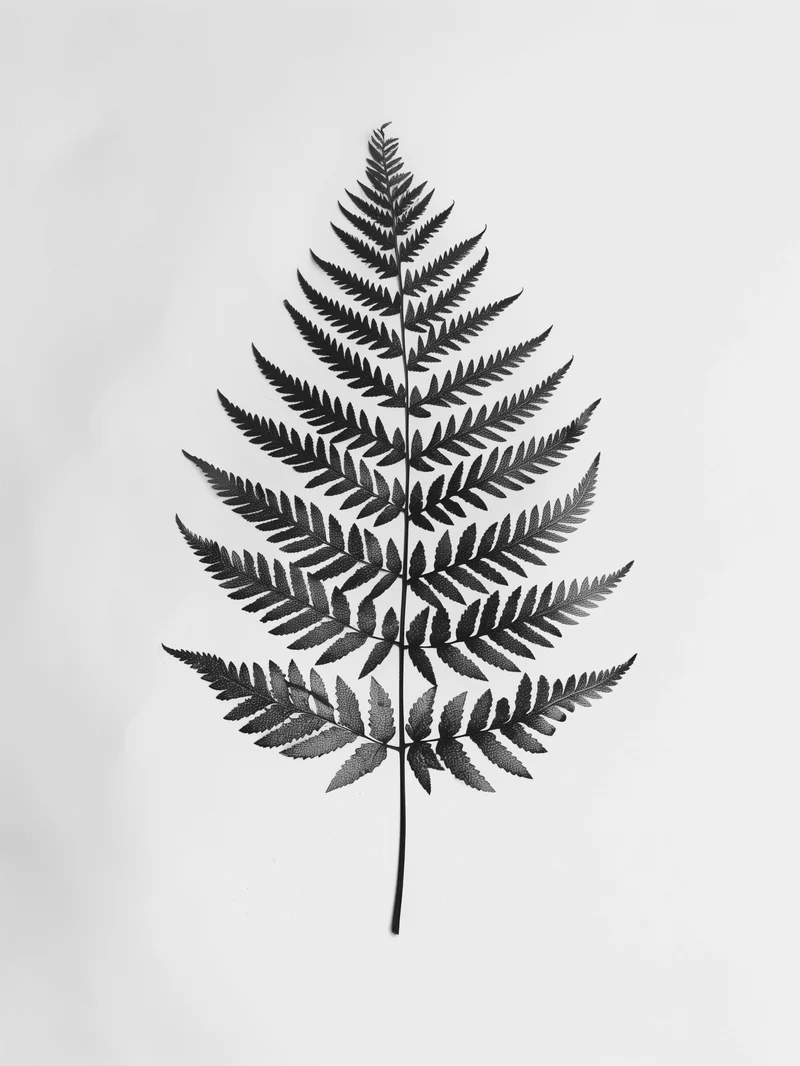 Farnblatt Silhouette Poster