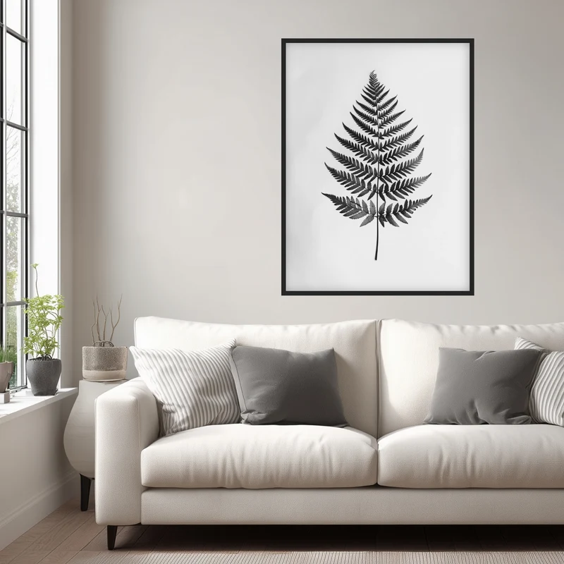 Farnblatt Silhouette Poster