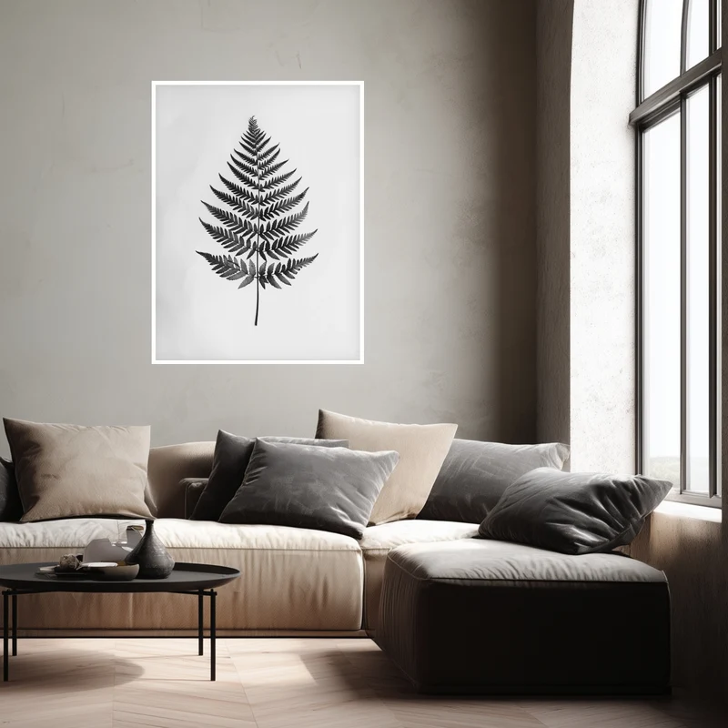 Farnblatt Silhouette Poster
