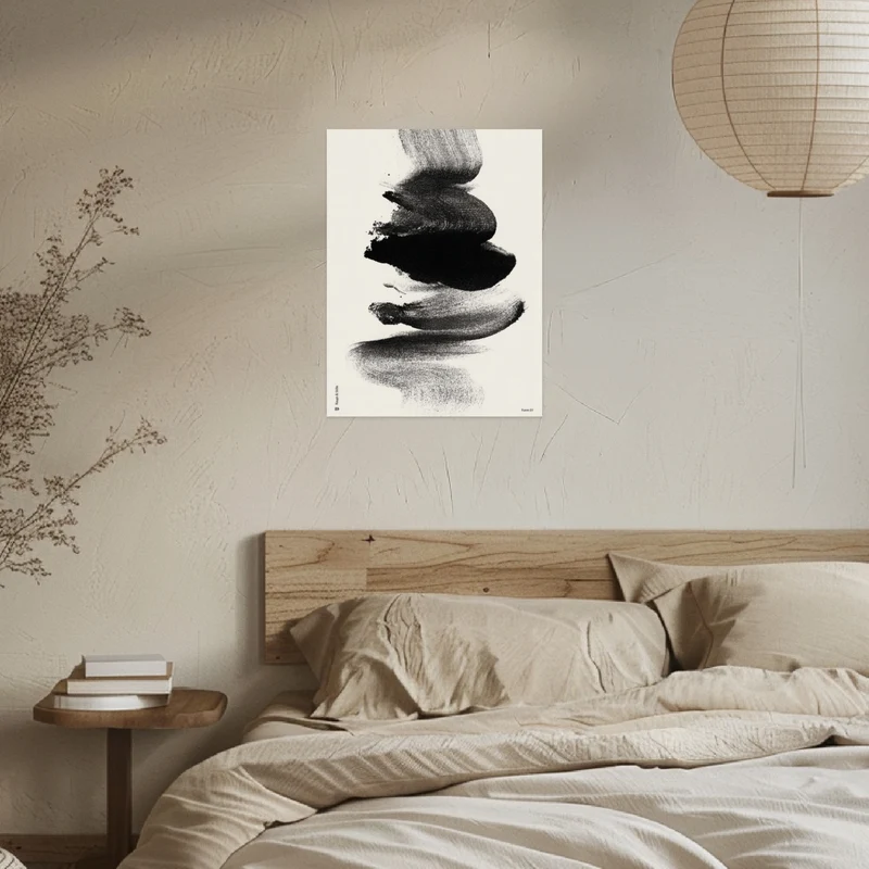 Abstrakter Tuschestrich Poster