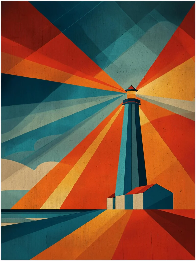 Leuchtturm am Meer Leinwandbild