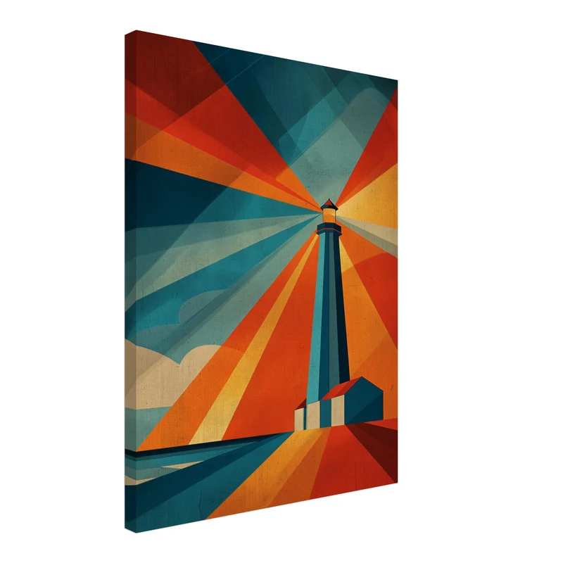 Leuchtturm am Meer Leinwandbild