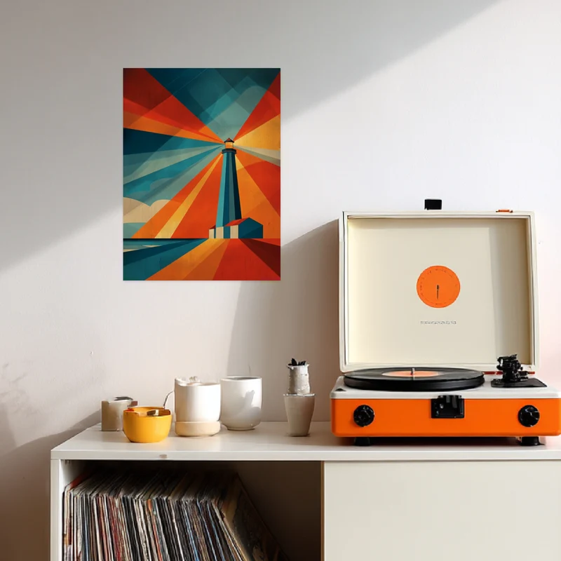 Leuchtturm am Meer Poster