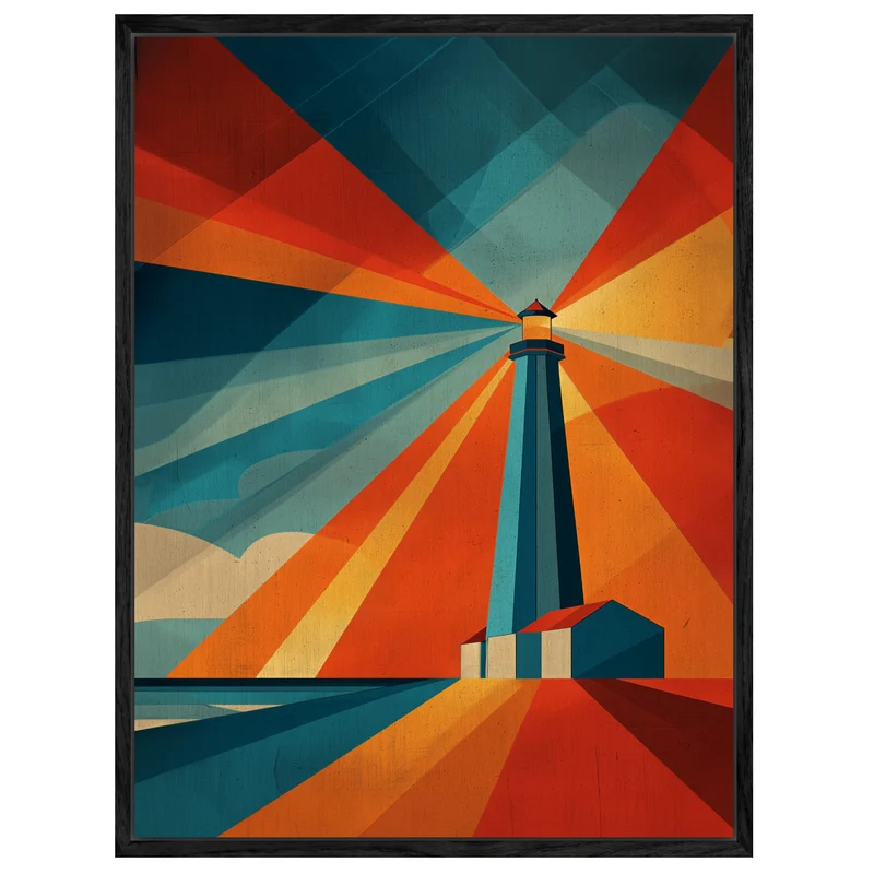 Leuchtturm am Meer Leinwandbild