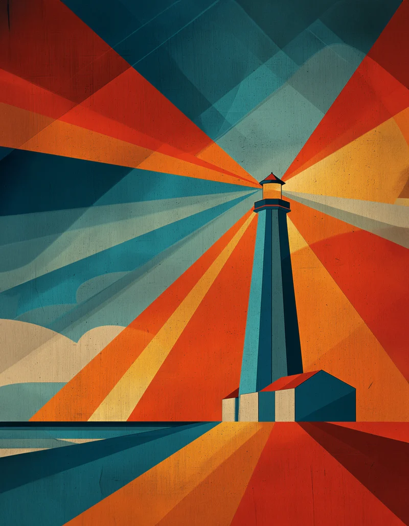 Leuchtturm am Meer Poster