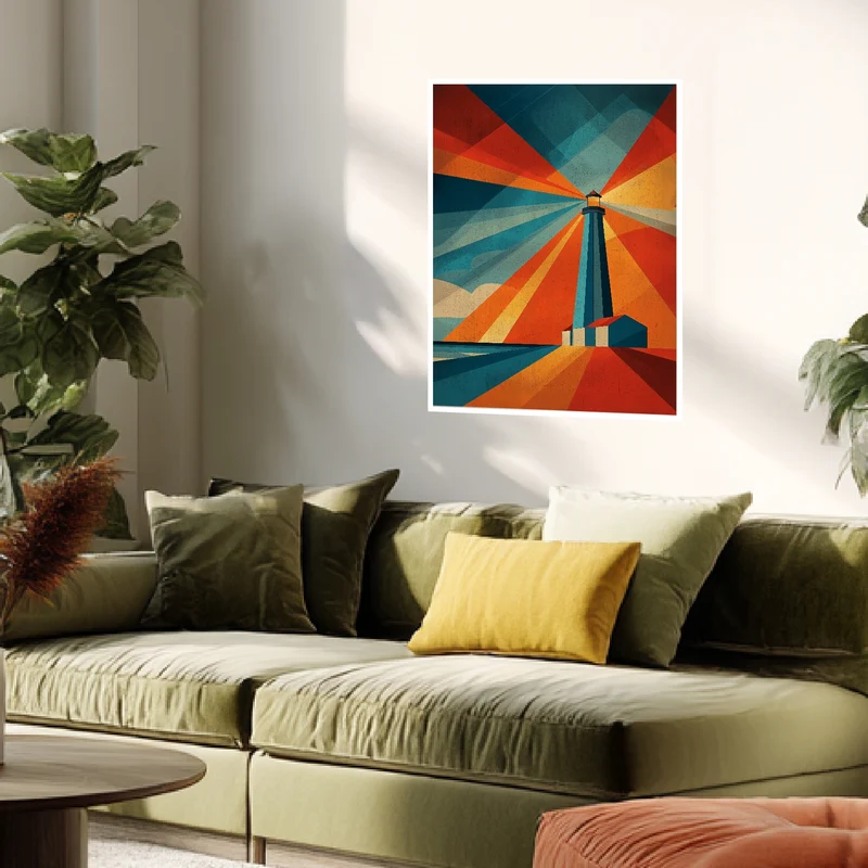 Leuchtturm am Meer Poster