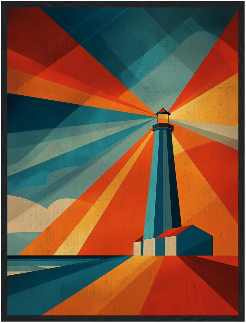 Leuchtturm am Meer Poster