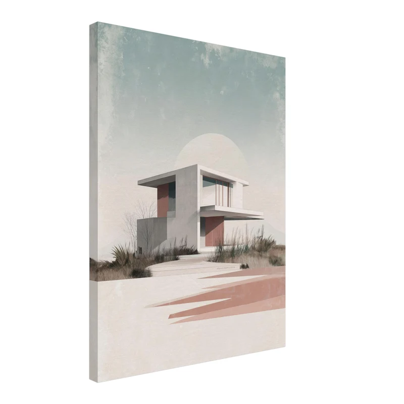 Modernes Haus Leinwandbild