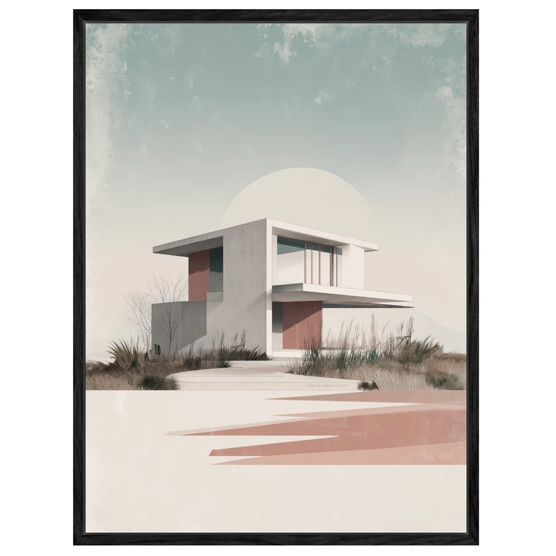 Modernes Haus Leinwandbild