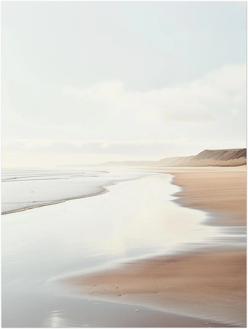 Strandlandschaft am Abend Leinwandbild