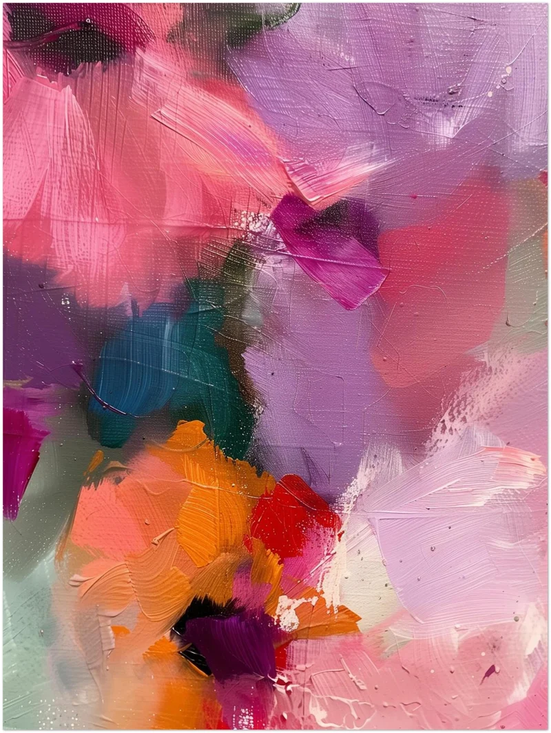 Abstrakte Blumen Leinwandbild