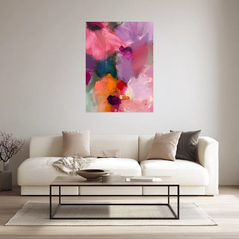 Abstrakte Blumen Leinwandbild